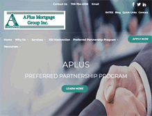 Tablet Screenshot of aplusmortgage.ca